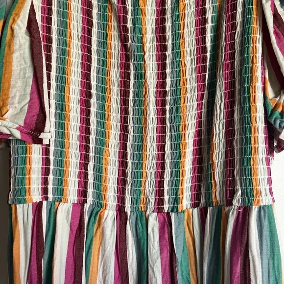 Multicolor Striped Tiered Dress - Picture 5 of 5